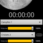 Sleepy Time - Screen shot with volume bars