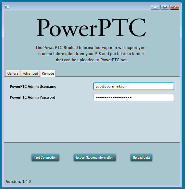 PowerPTC Clinet Upload SIS Data